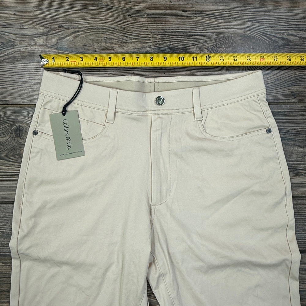 Collars & Co Mens Size 32x30 CEO Tech Pull-On Pants‎ Stone Beige Performance NEW - Picture 4 of 8